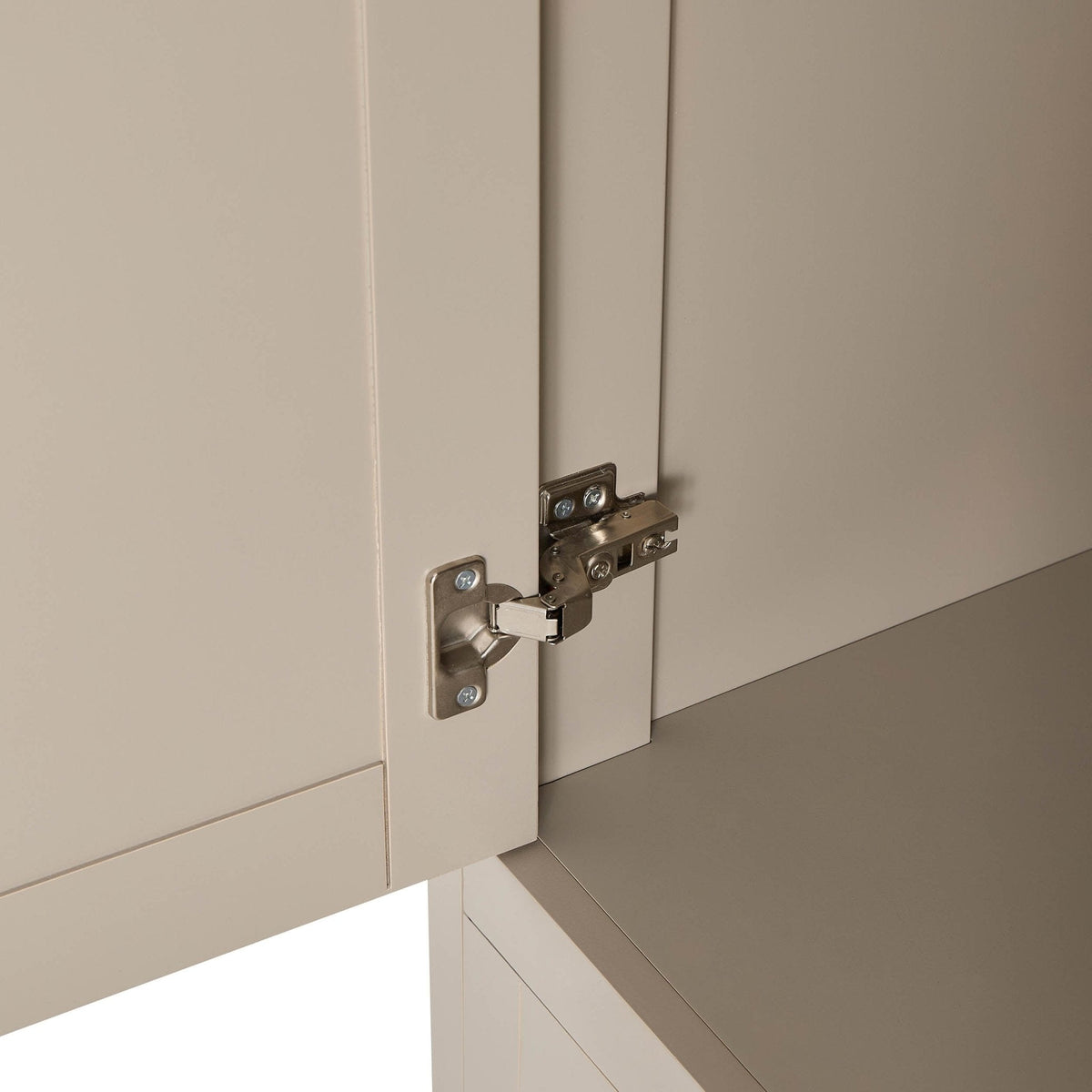 Armoire 3 portes avec tiroirs - Taupe
