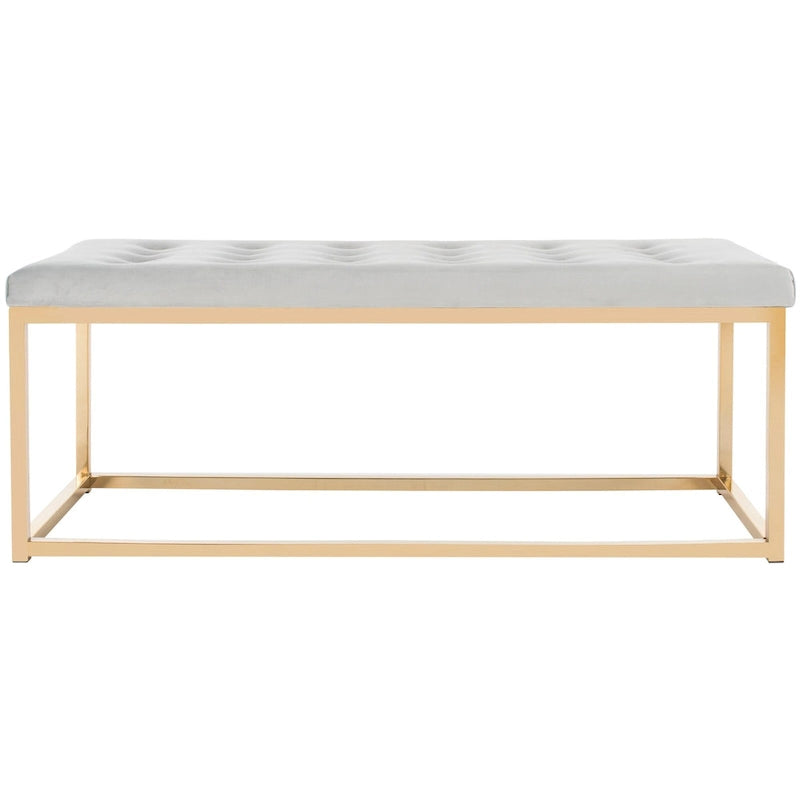 Banc d'appoint rembourré marine, siège touffeté, structure métallique Parsons, pour entrée ou chambre à coucher