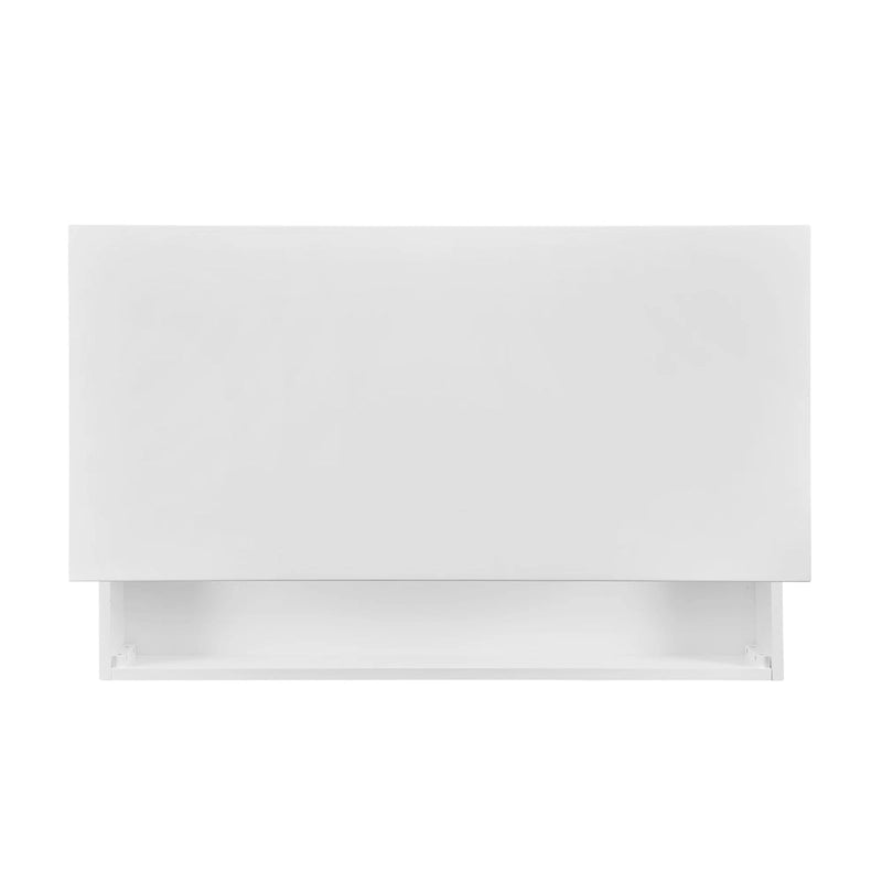 Bureau secrétaire blanc style campagne avec plateau relevable, pieds en X et compartiment de rangement caché