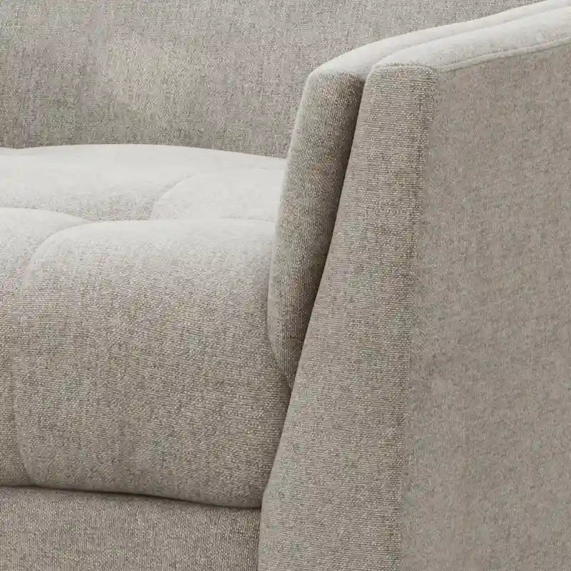 Fauteuil de club gris foncé en polyester, dossier, accoudoirs et assise capitonnés gaufrés, pieds effilés en bois de bouleau noyer, moderne du milieu du siècle