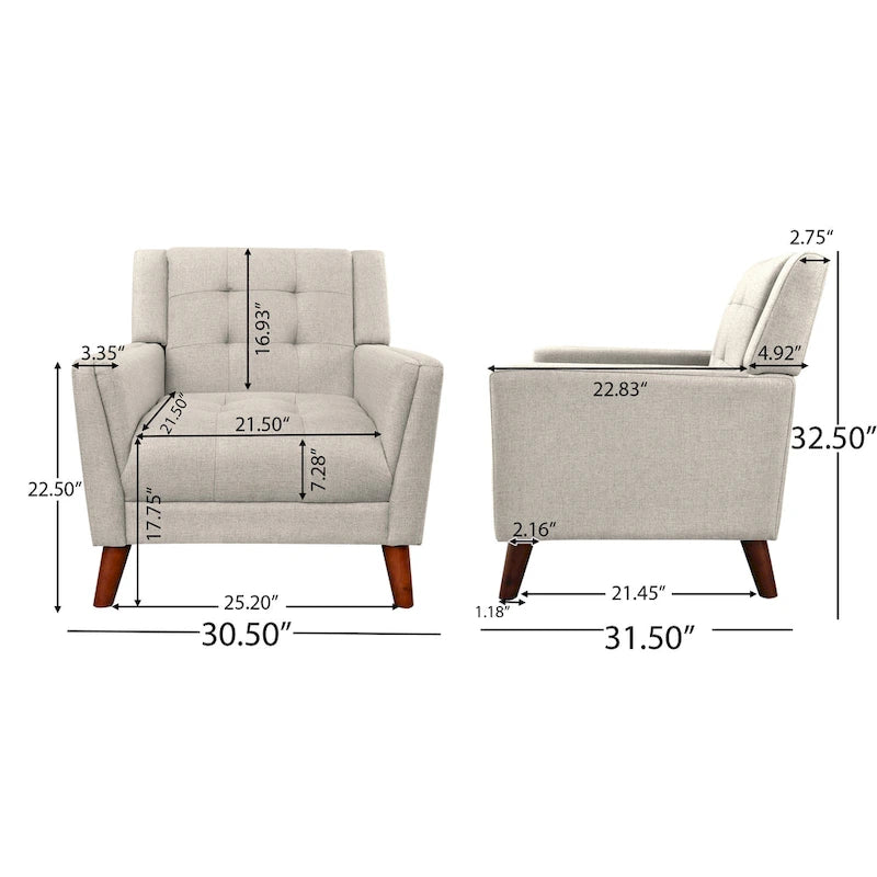 Fauteuil de club gris foncé en polyester, dossier, accoudoirs et assise capitonnés gaufrés, pieds effilés en bois de bouleau noyer, moderne du milieu du siècle
