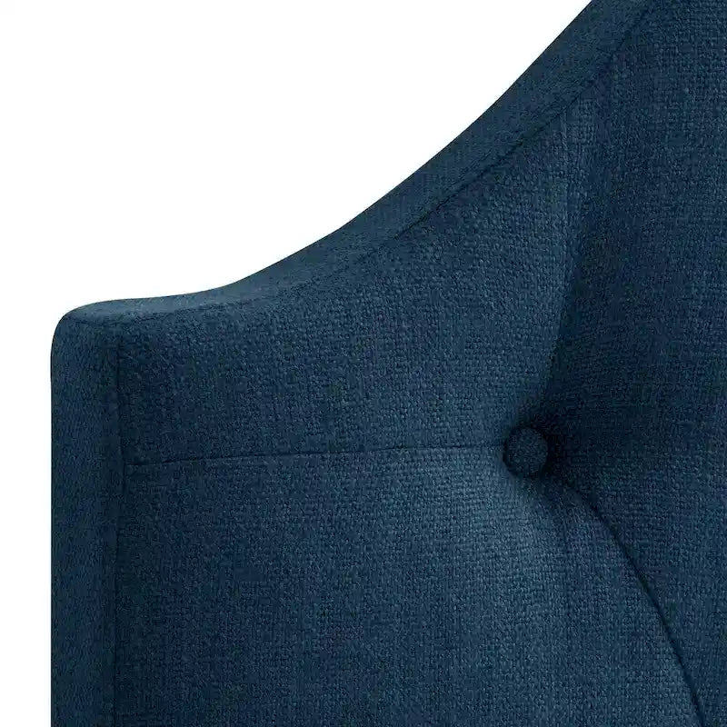 Tête de lit en tissu capitonné avec boutons en forme de losange et pieds réglables