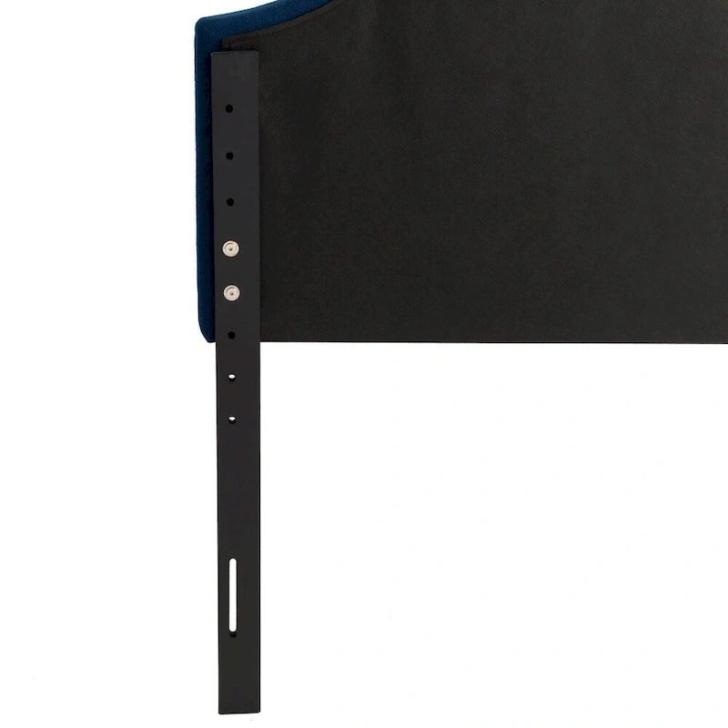 Tête de lit en tissu capitonné avec boutons en forme de losange et pieds réglables