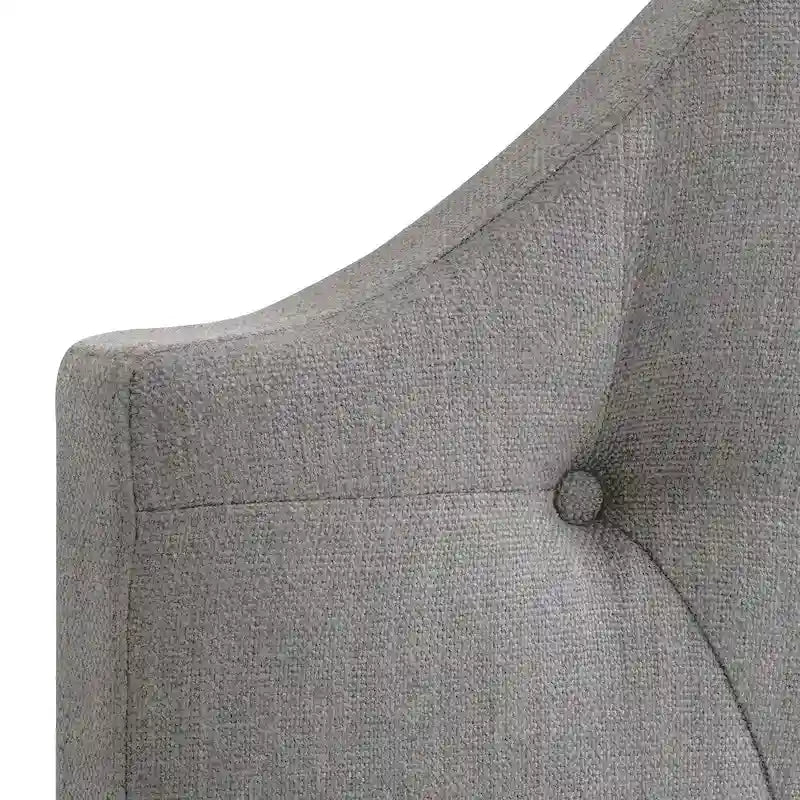 Tête de lit en tissu capitonné avec boutons en forme de losange et pieds réglables