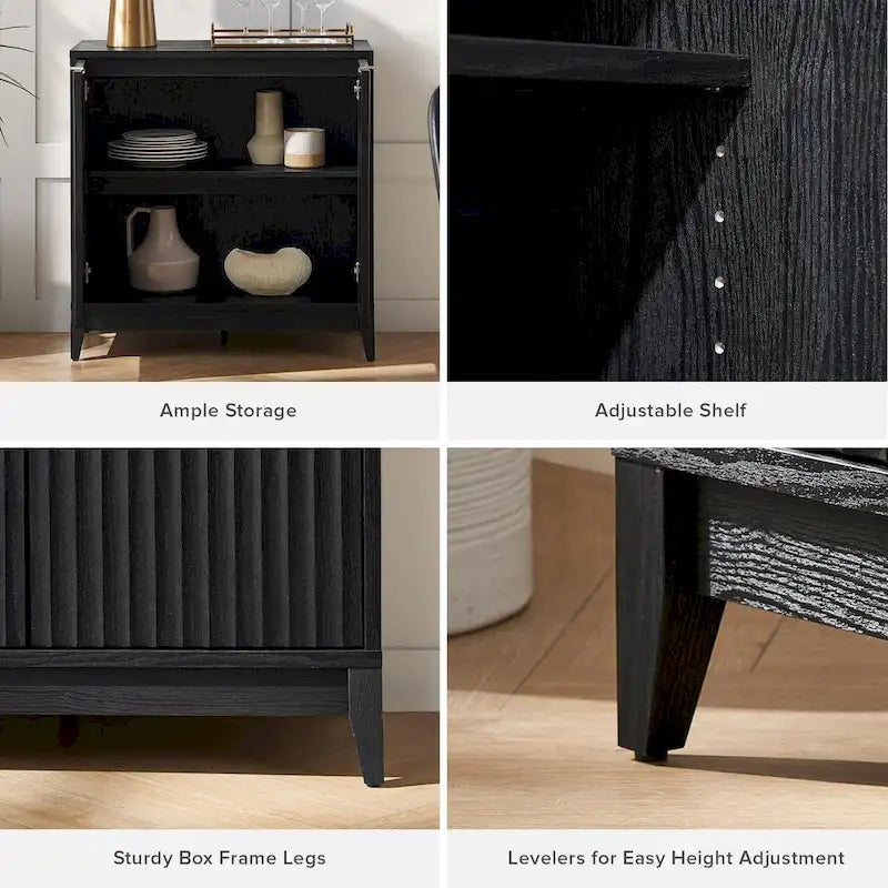 Meuble de rangement Mopio Brooklyn, armoire d'appoint d'entrée de ferme moderne, buffet, crédence